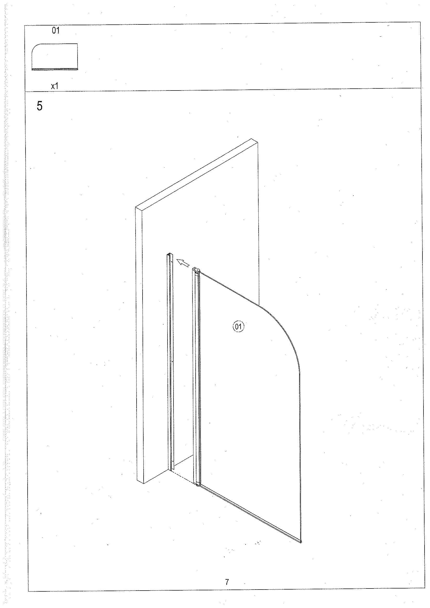 Страница 5: схема монтажа, Шторка на ванну Battifara 80×140
