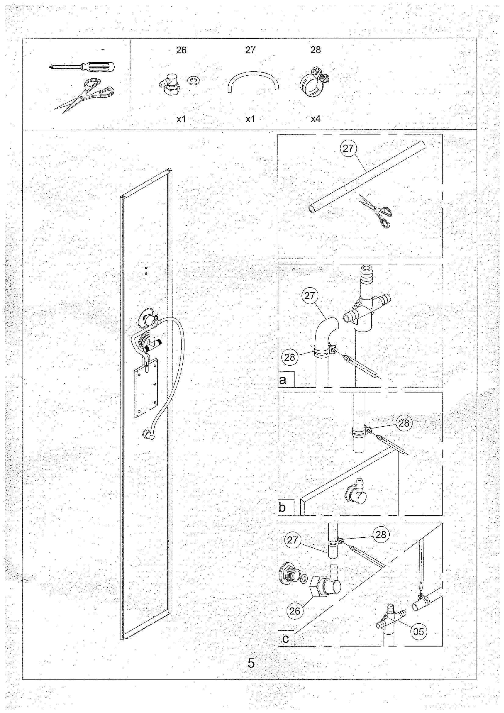 Страница 5: схема монтажа, Душевая кабина Eliavita 90×90