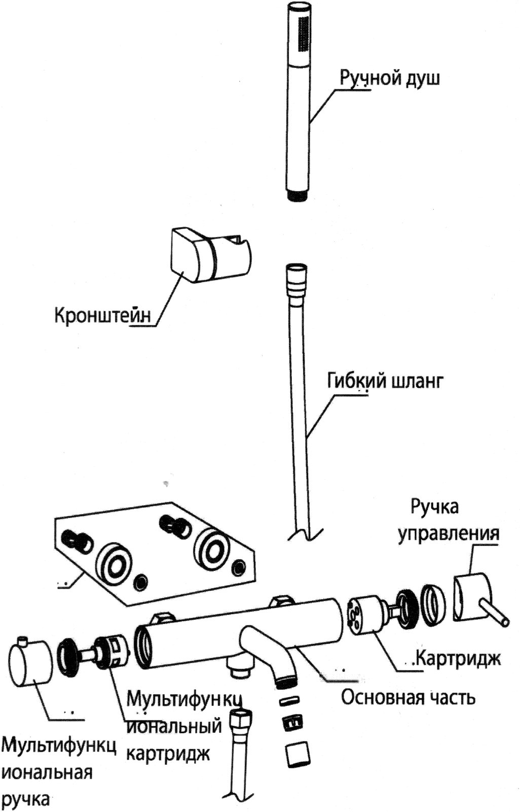Схема монтажа, шаг 3: комплектация поставки atalora
