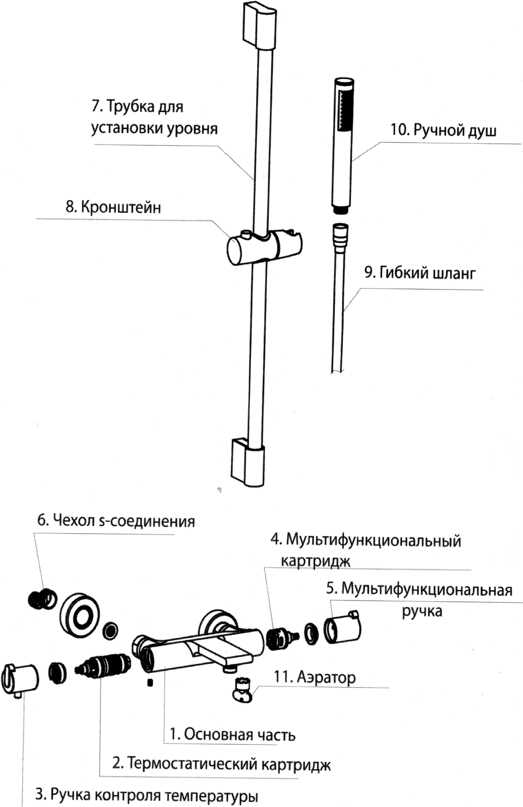 Схема монтажа, шаг 3: комплектация atalora